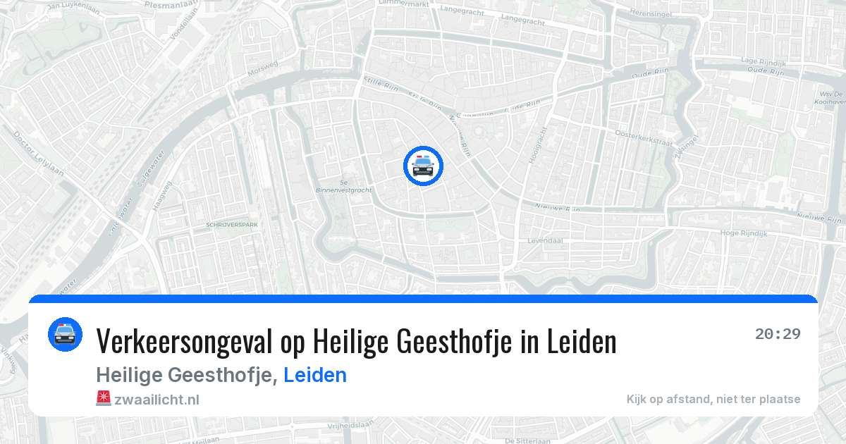 Verkeersongeval op Heilige Geesthofje in Leiden — 11 aug 2026