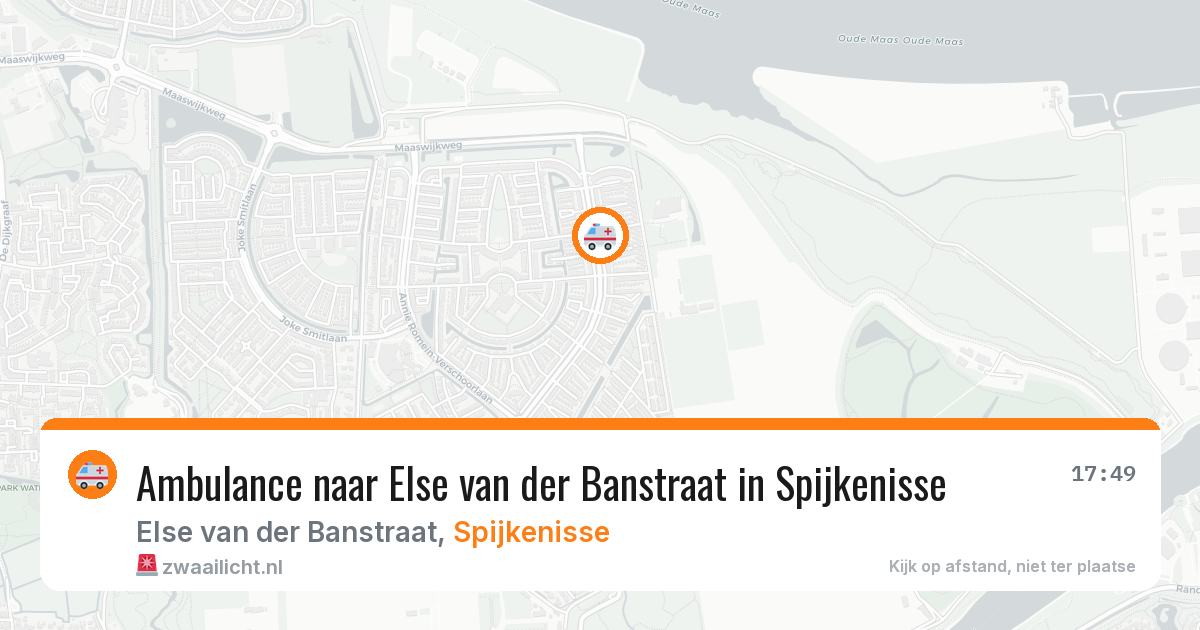 Ambulance naar Else van der Banstraat in Spijkenisse — 10 aug 2026