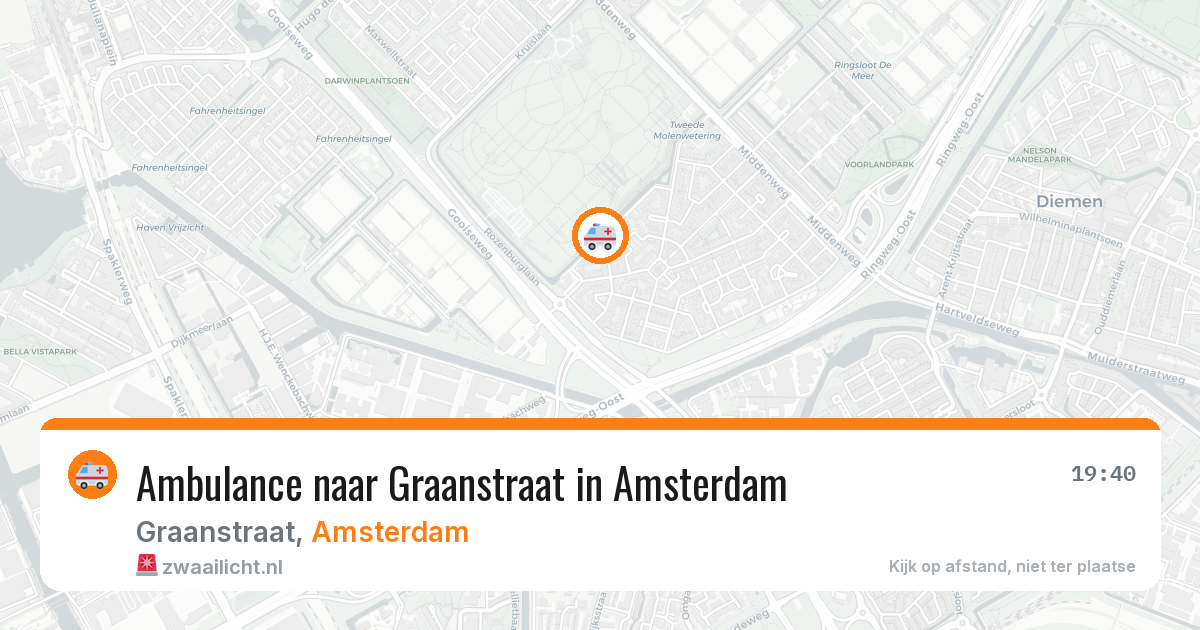 Ambulance naar Graanstraat in Amsterdam — 2 aug 2026