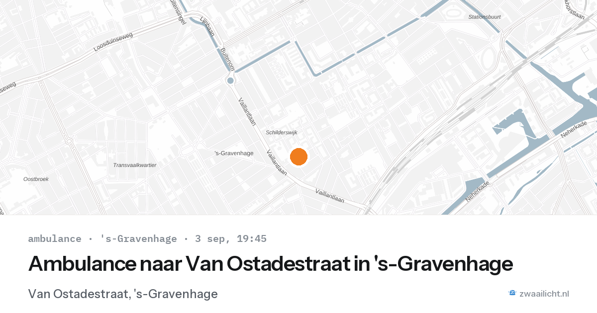 Ambulance naar Van Ostadestraat in 's-Gravenhage — 3 sep 2026