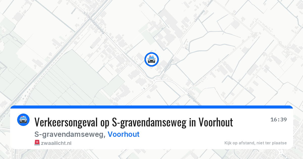 Verkeersongeval op S-gravendamseweg in Voorhout — 12 jun 2026