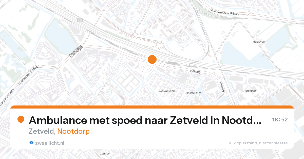 Ambulance met spoed naar Zetveld in Nootdorp — 28 aug 2026