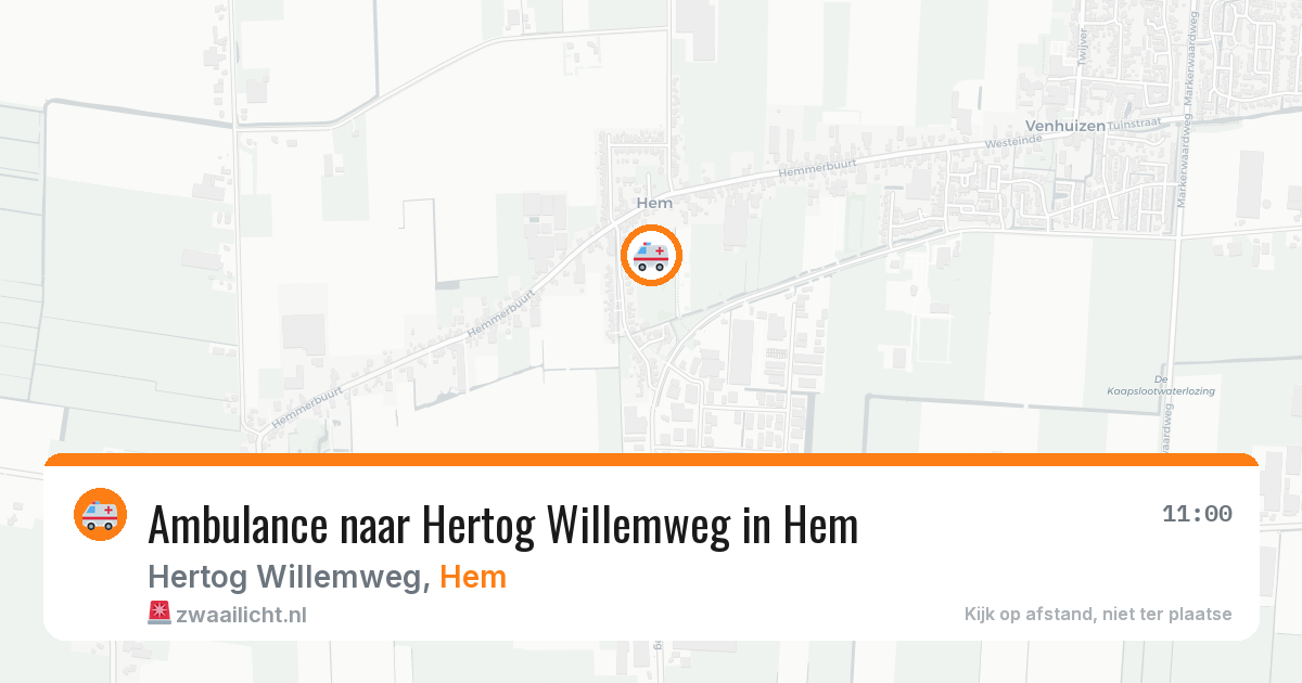 Ambulance naar Hertog Willemweg in Hem — 10 jun 2026