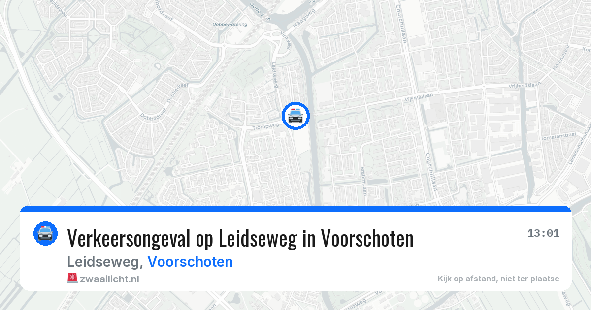 Verkeersongeval op Leidseweg in Voorschoten — 26 apr 2026