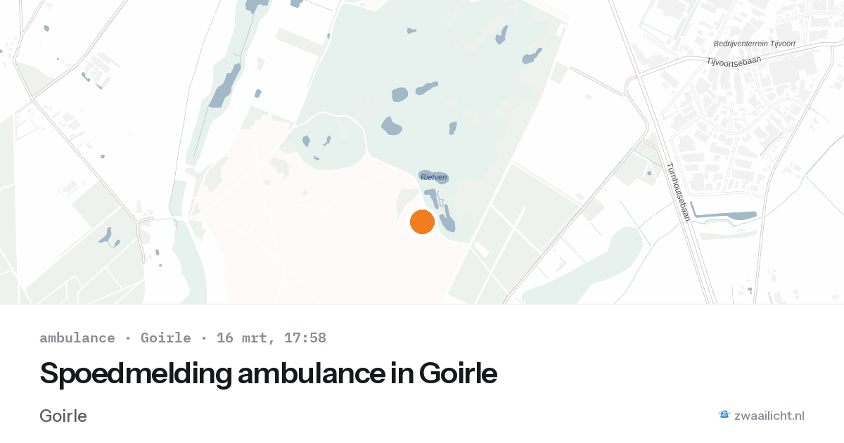 Spoedmelding ambulance in Goirle — 16 mrt 2026