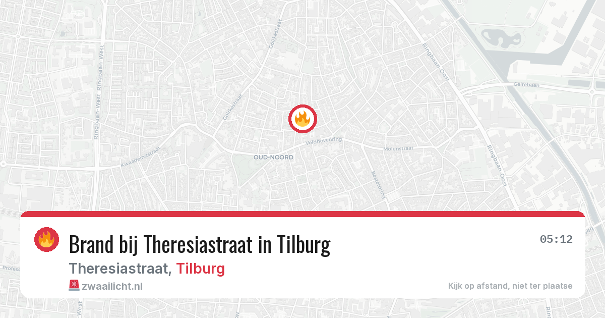 Brand bij Theresiastraat in Tilburg — 30 mrt 2026