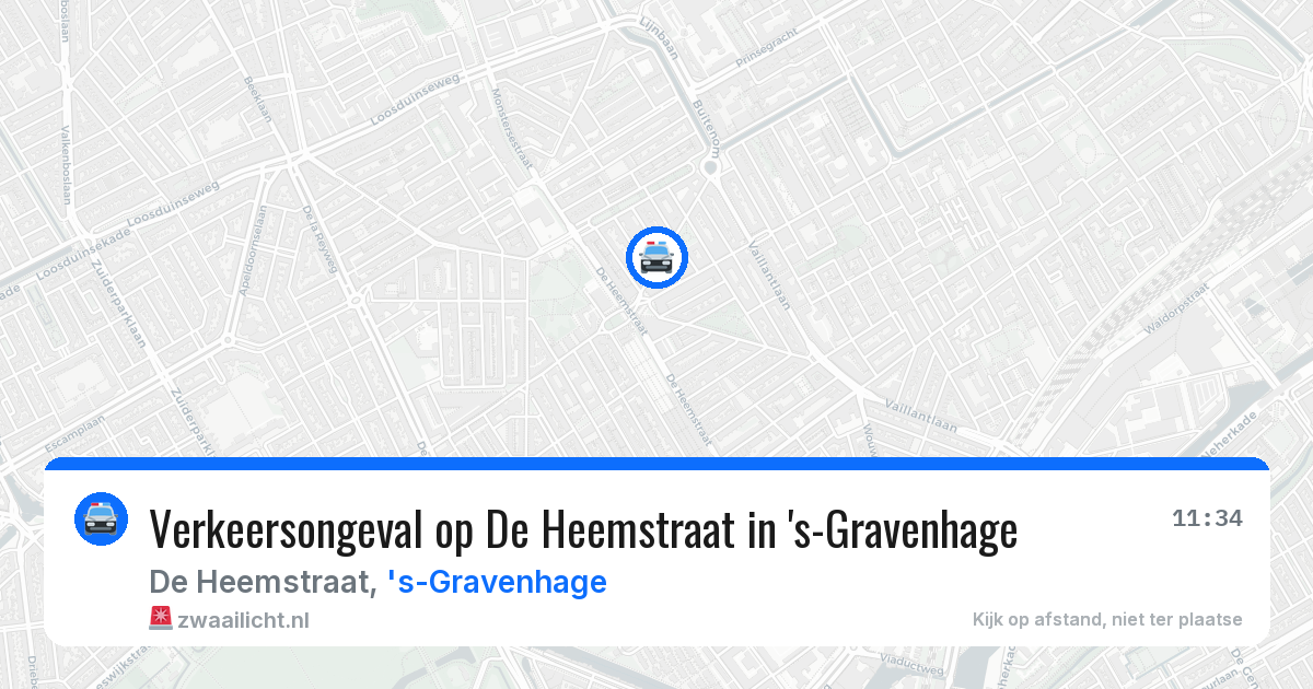 Verkeersongeval op De Heemstraat in 's-Gravenhage — 13 mrt 2026