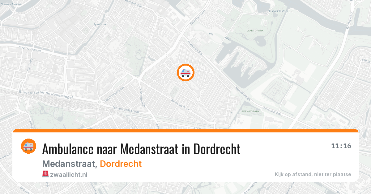 Ambulance naar Medanstraat in Dordrecht — 24 mrt 2026