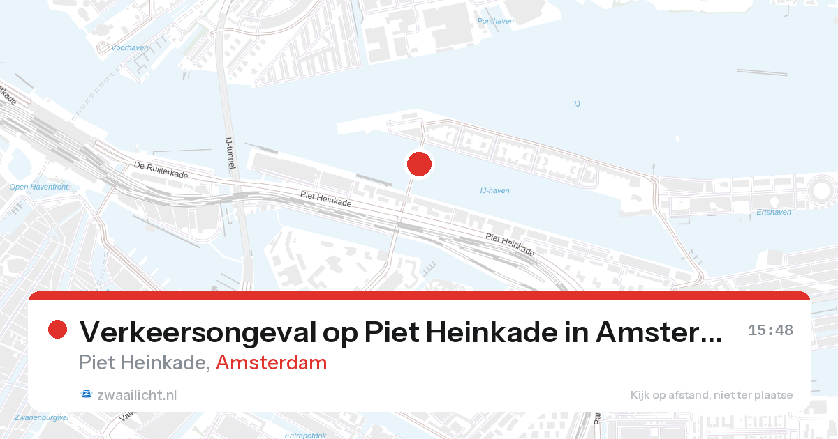 Verkeersongeval op Piet Heinkade in Amsterdam — 28 aug 2026
