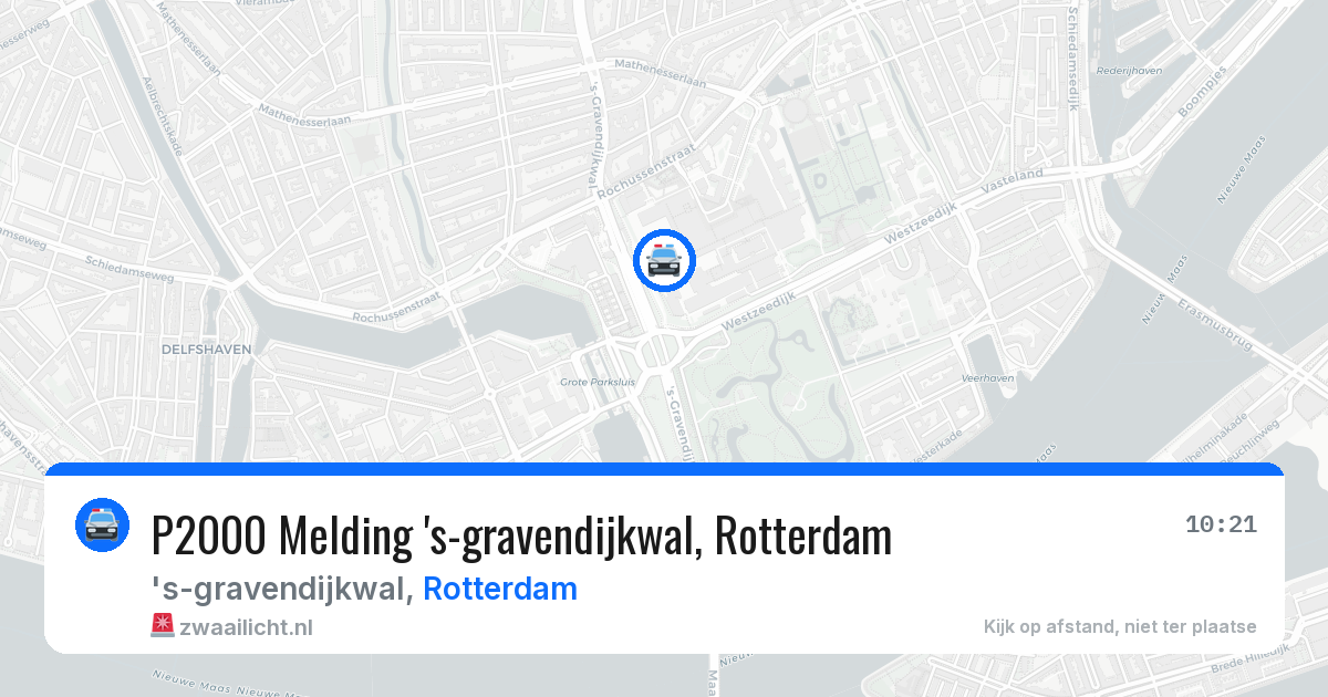 P2000 Melding 's-gravendijkwal, Rotterdam — 19 mei 2026