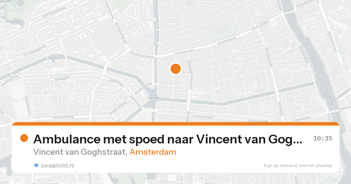 Ambulance met spoed naar Vincent van Goghstraat in Amsterdam — 23 aug 2026