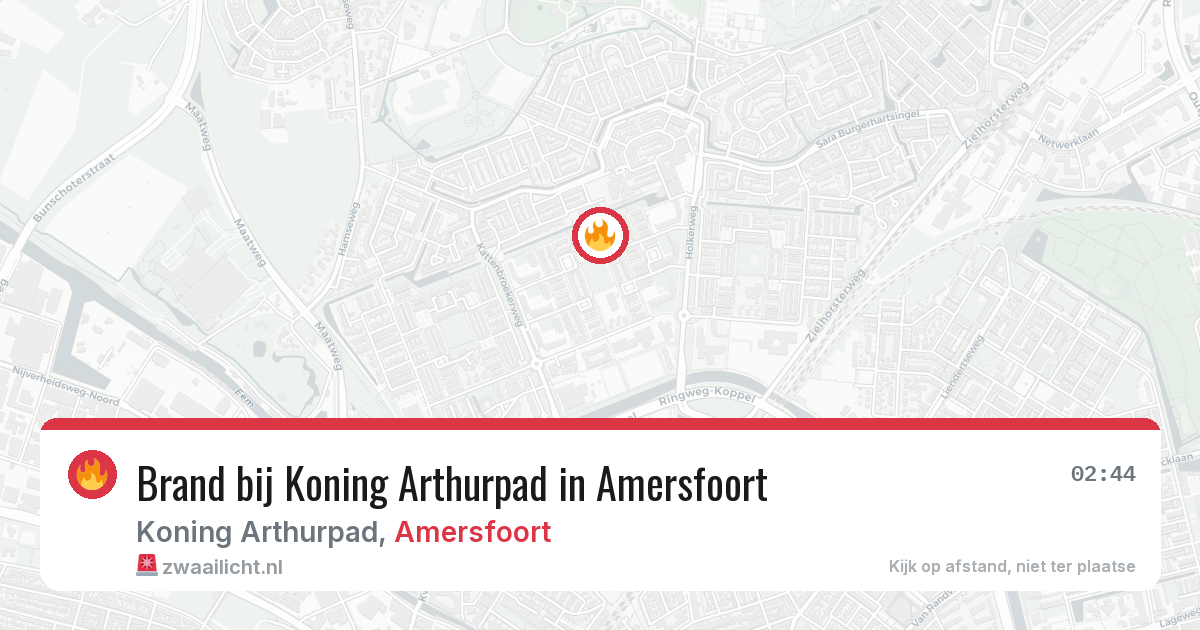 Brand bij Koning Arthurpad in Amersfoort — 26 jul 2026