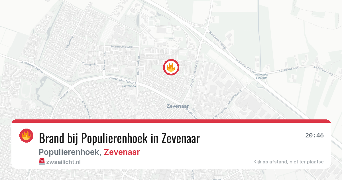 Brand bij Populierenhoek in Zevenaar — 29 jan 2026