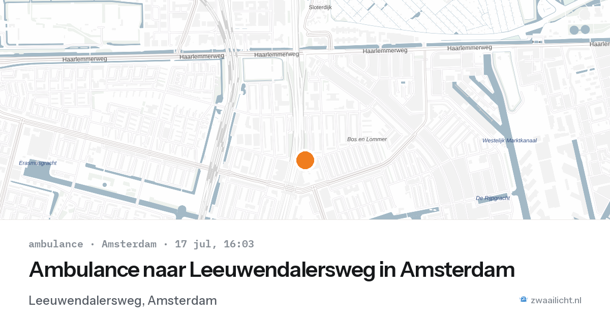 Ambulance naar Leeuwendalersweg in Amsterdam — 17 jul 2026