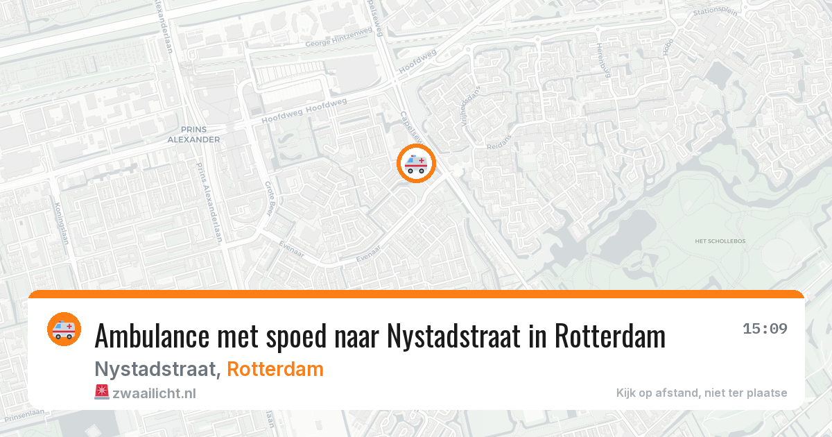 Ambulance met spoed naar Nystadstraat in Rotterdam — 22 apr 2026