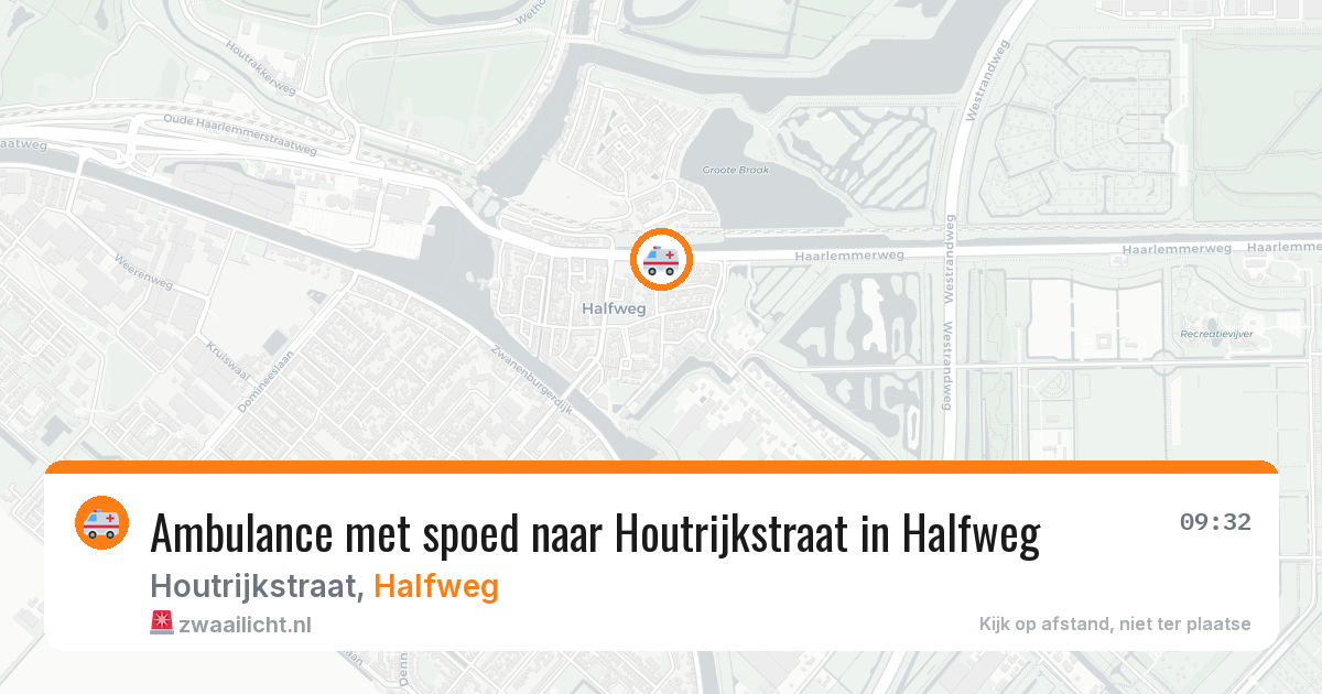 Ambulance met spoed naar Houtrijkstraat in Halfweg — 31 jul 2026