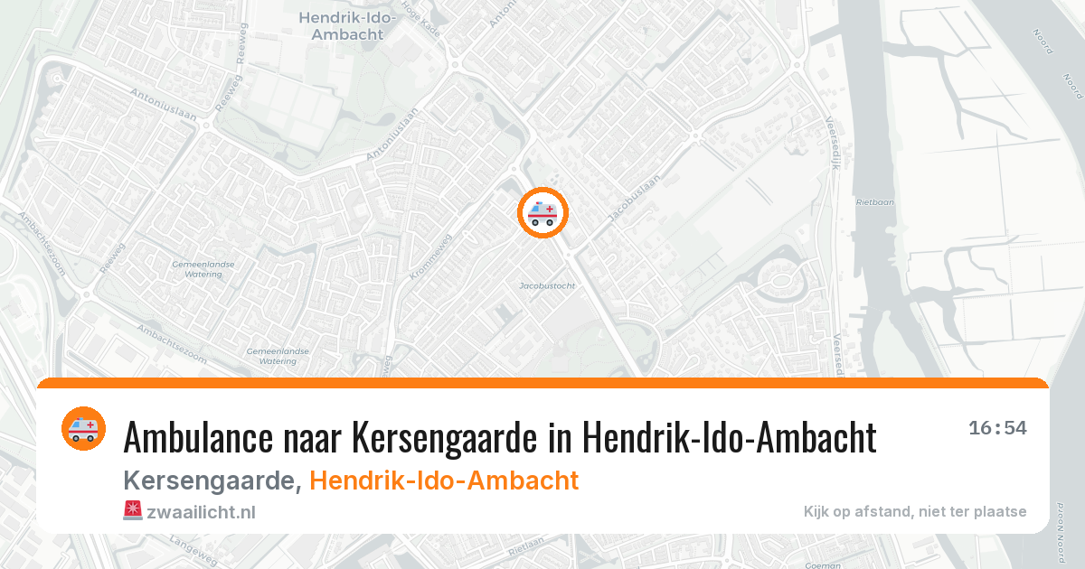 Ambulance naar Kersengaarde in Hendrik-Ido-Ambacht — 1 aug 2026