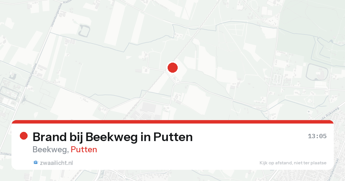 Brand bij Beekweg in Putten — 17 aug 2026