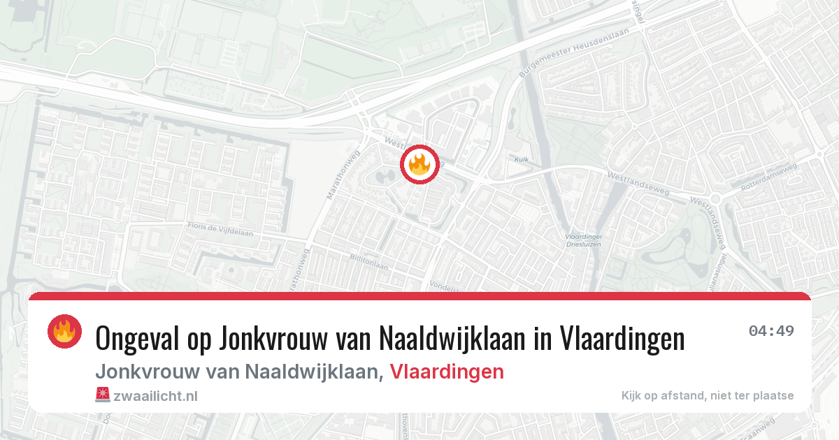 Ongeval op Jonkvrouw van Naaldwijklaan in Vlaardingen — 27 jun 2026