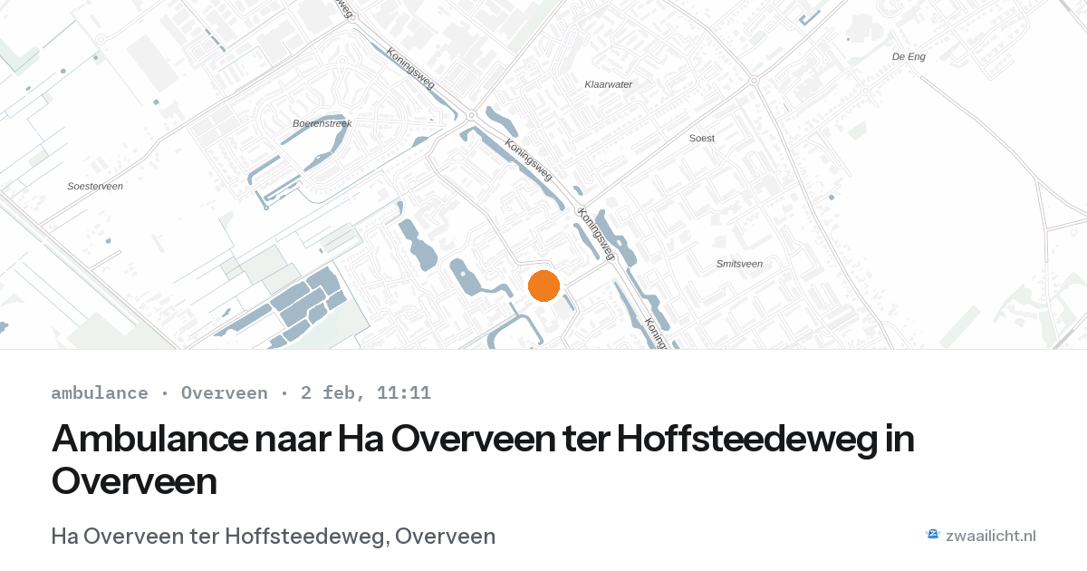 Ambulance naar Ha Overveen ter Hoffsteedeweg in Overveen — 2 feb 2026
