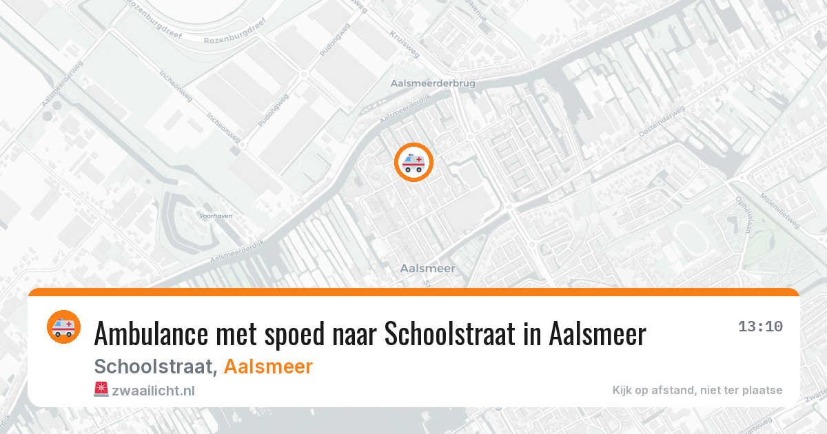 Ambulance met spoed naar Schoolstraat in Aalsmeer — 2 apr 2026