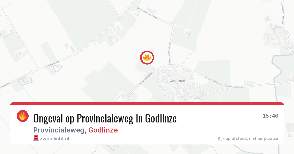 Ongeval op Provincialeweg in Godlinze — 19 feb 2026
