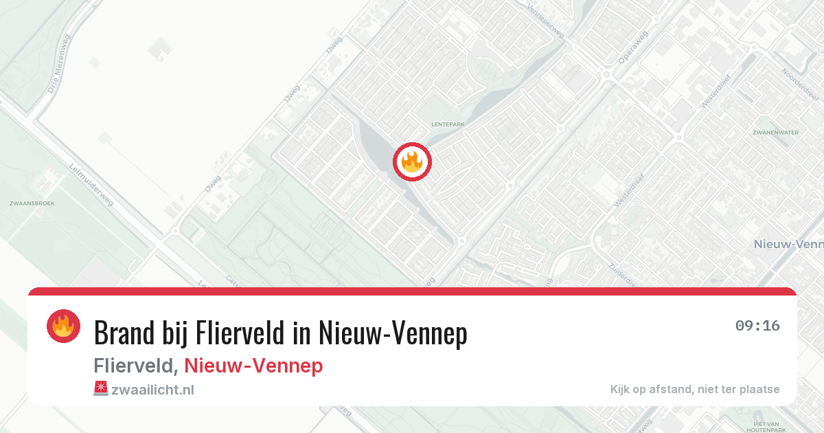 Brand bij Flierveld in Nieuw-Vennep — 9 jun 2026