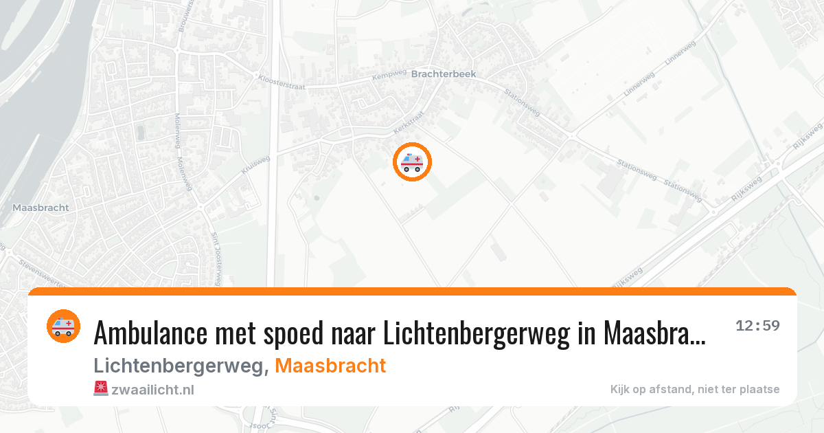 Ambulance met spoed naar Lichtenbergerweg in Maasbracht — 29 jul 2026
