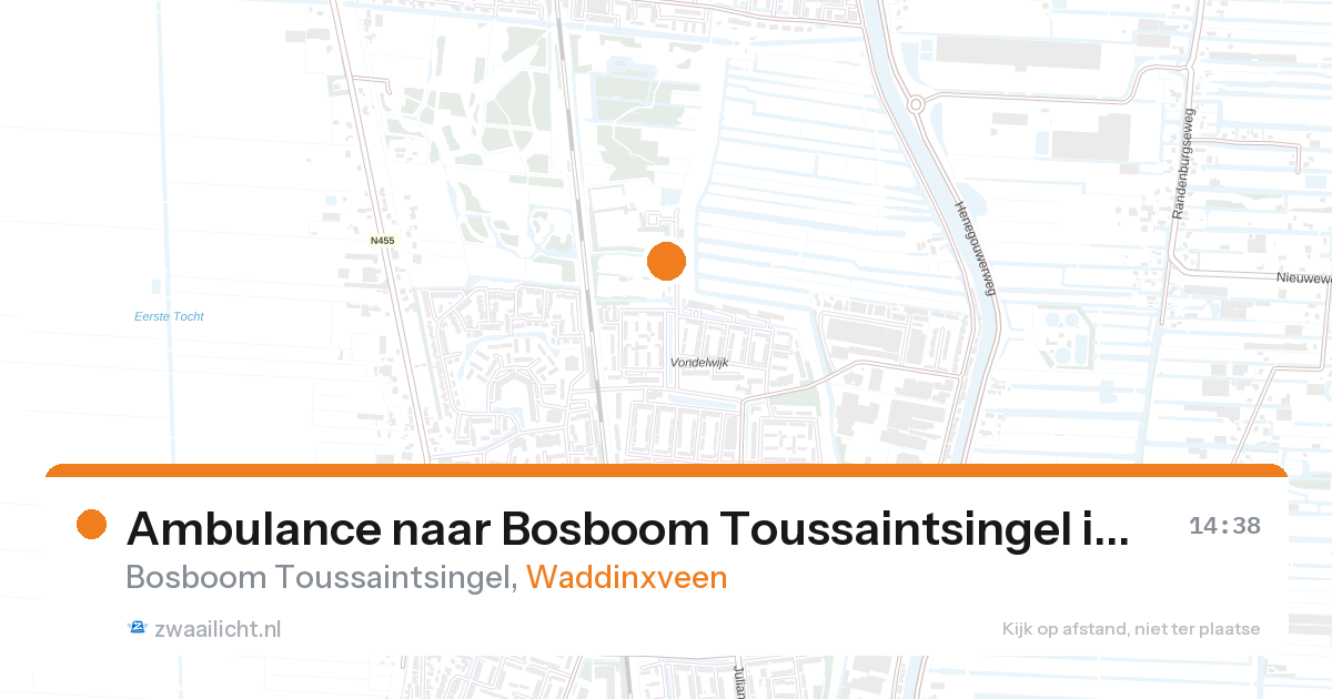 Ambulance naar Bosboom Toussaintsingel in Waddinxveen — 18 feb 2026