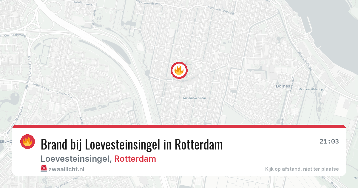 Brand bij Loevesteinsingel in Rotterdam — 28 jul 2026