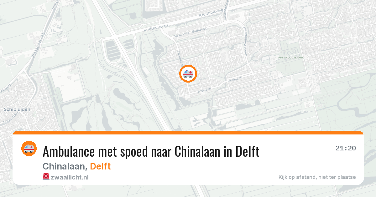 Ambulance met spoed naar Chinalaan in Delft — 17 apr 2026