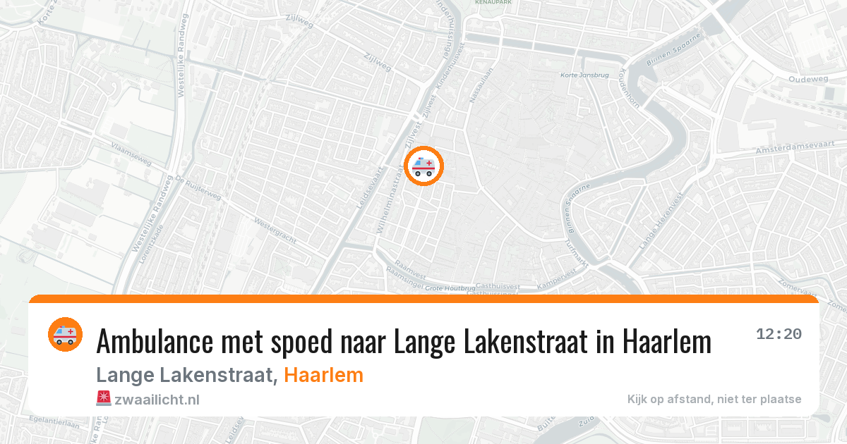Ambulance met spoed naar Lange Lakenstraat in Haarlem — 5 mrt 2026