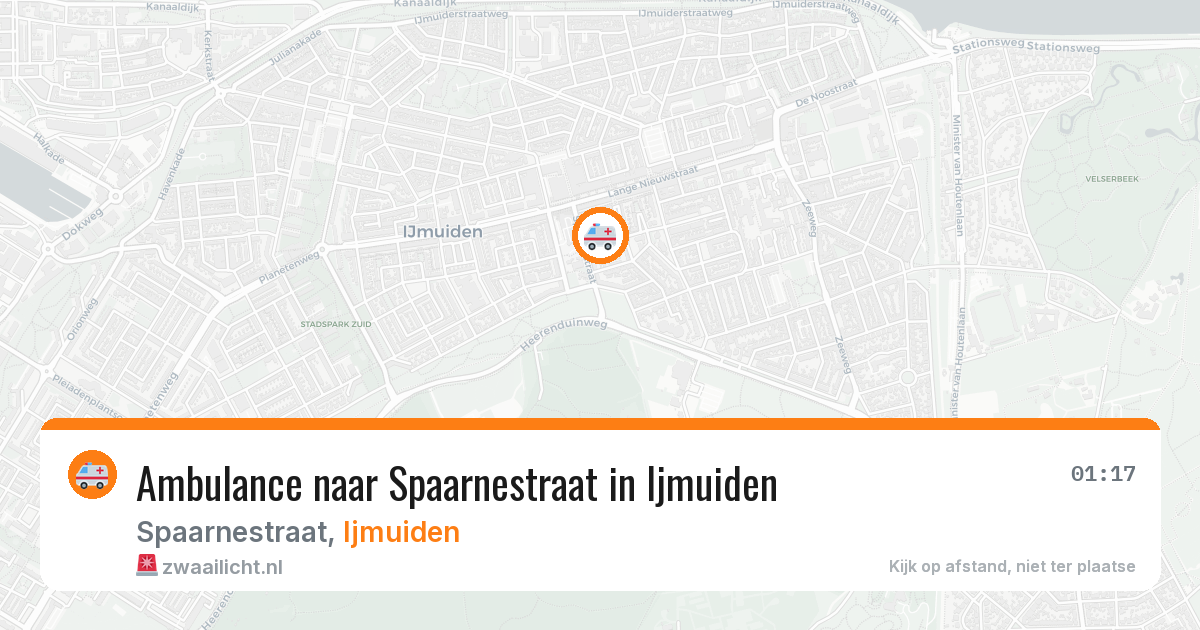 Ambulance naar Spaarnestraat in Ijmuiden — 26 jul 2026