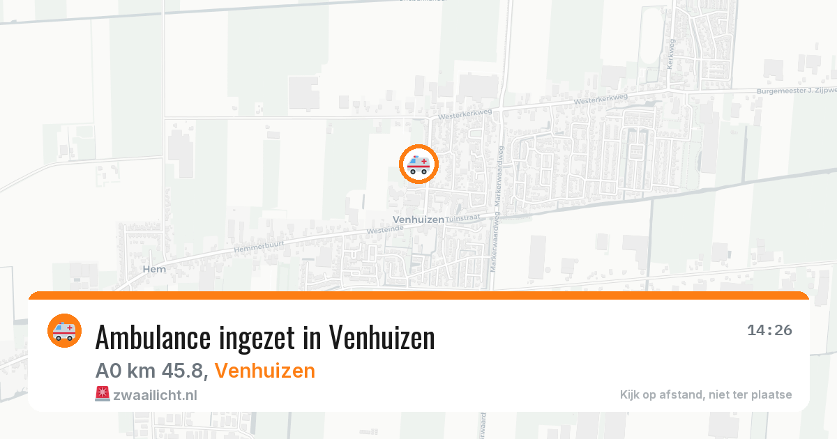 Ambulance ingezet in Venhuizen — 7 mrt 2026
