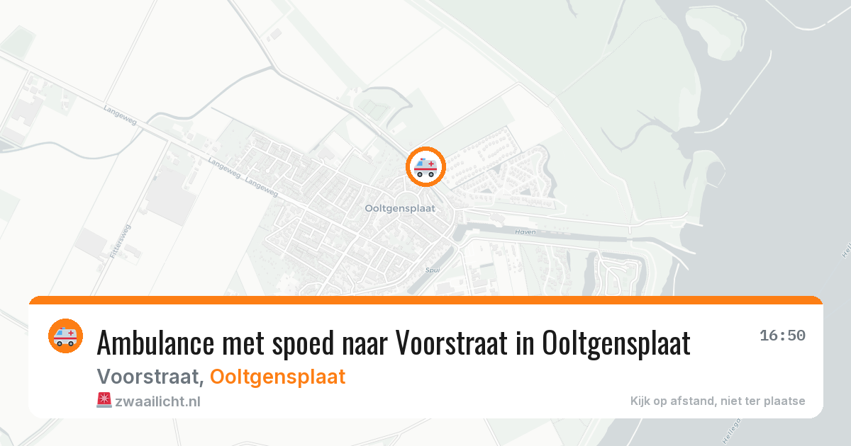 Ambulance met spoed naar Voorstraat in Ooltgensplaat — 21 mei 2026