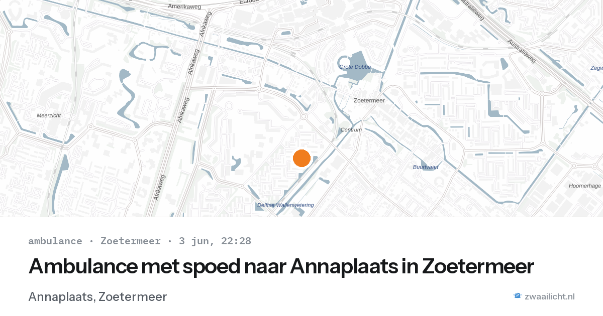 Ambulance met spoed naar Annaplaats in Zoetermeer — 3 jun 2026