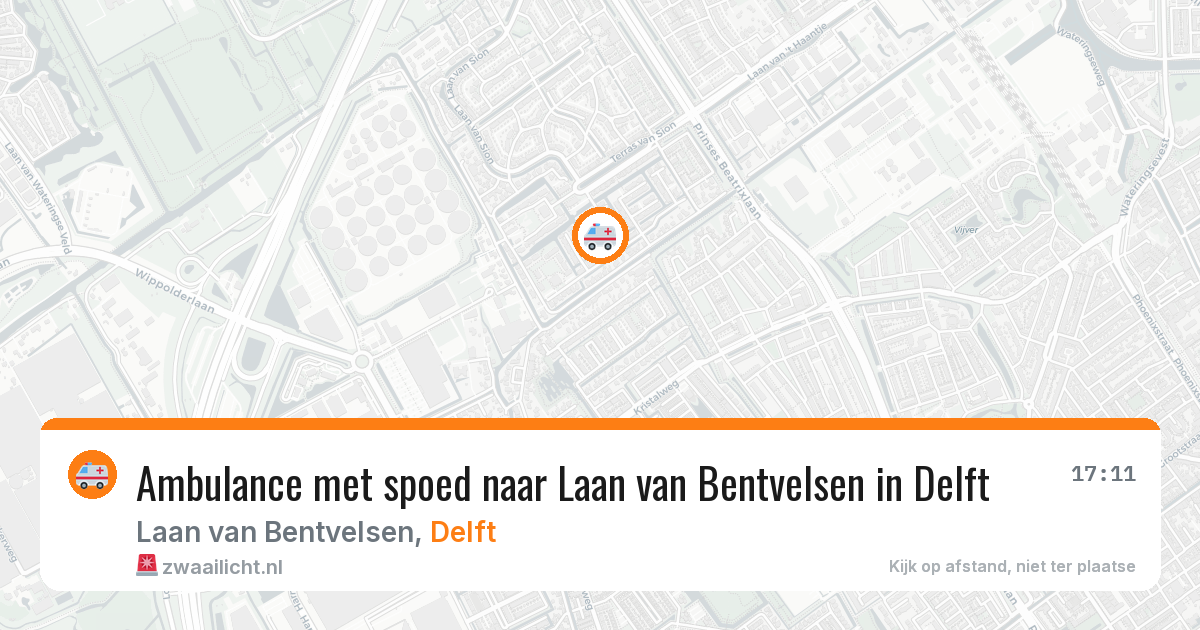 Ambulance met spoed naar Laan van Bentvelsen in Delft — 23 jun 2026