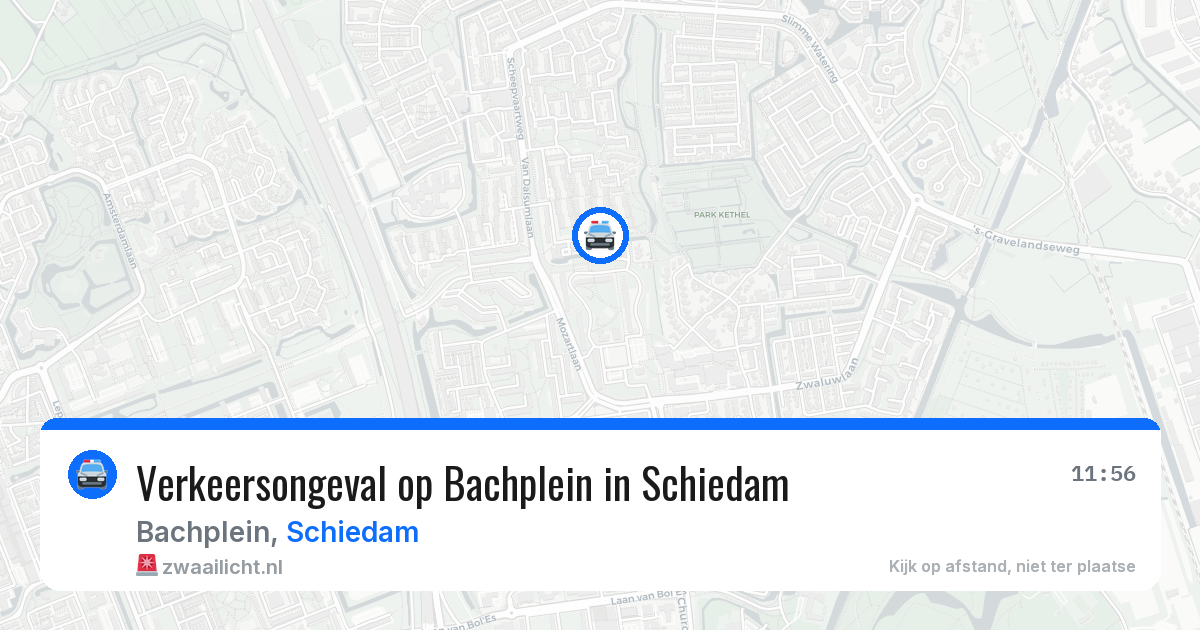 Verkeersongeval op Bachplein in Schiedam — 30 jun 2026