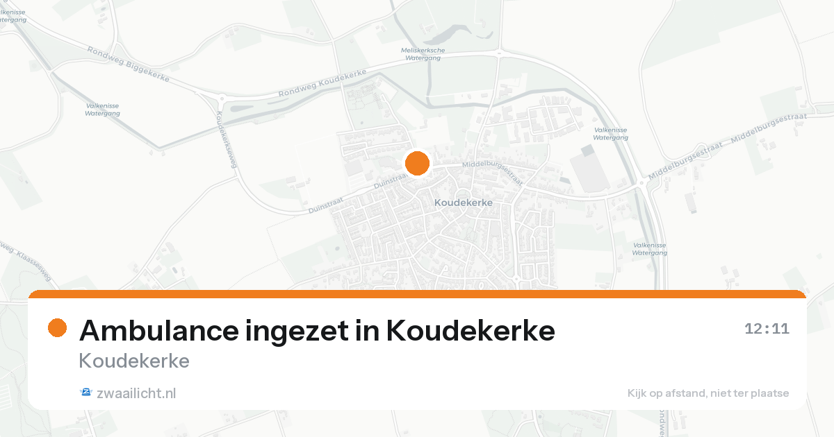 Ambulance ingezet in Koudekerke — 17 aug 2026