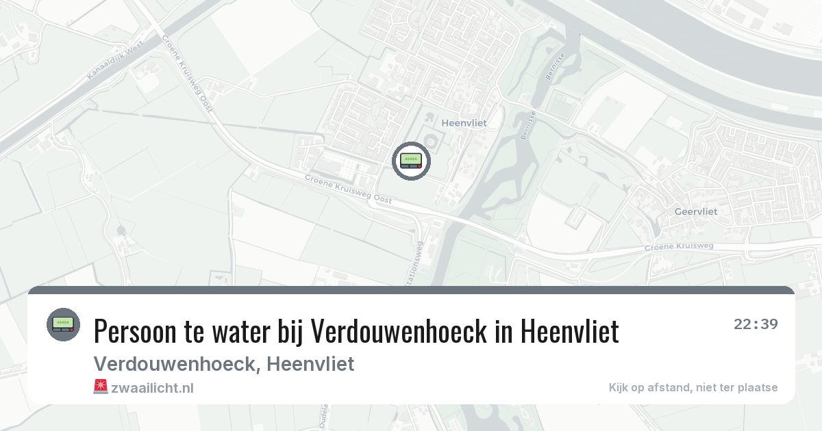 Persoon te water bij Verdouwenhoeck in Heenvliet — 19 feb 2026