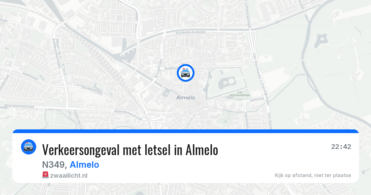 Verkeersongeval met letsel in Almelo — 18 mrt 2026