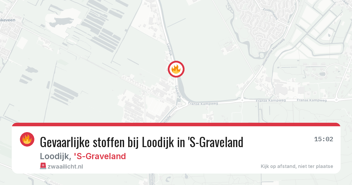 Gevaarlijke stoffen bij Loodijk in 'S-Graveland — 21 apr 2026