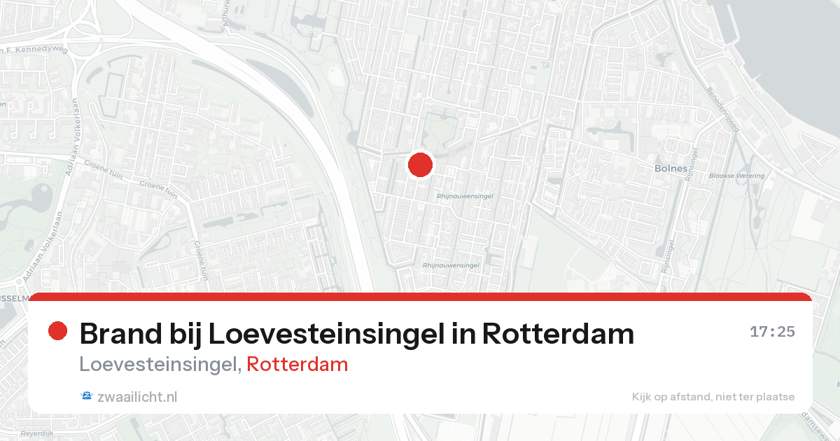 Brand bij Loevesteinsingel in Rotterdam — 21 aug 2026