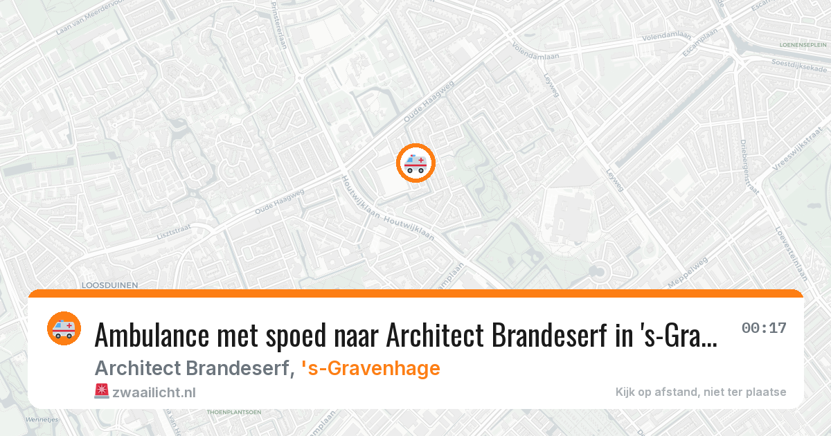 Ambulance met spoed naar Architect Brandeserf in 's-Gravenhage — 26 jun 2026