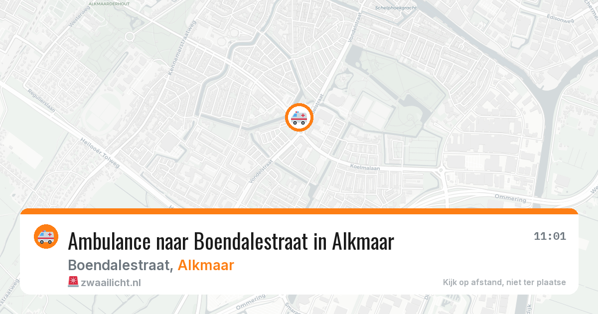 Ambulance naar Boendalestraat in Alkmaar — 29 apr 2026