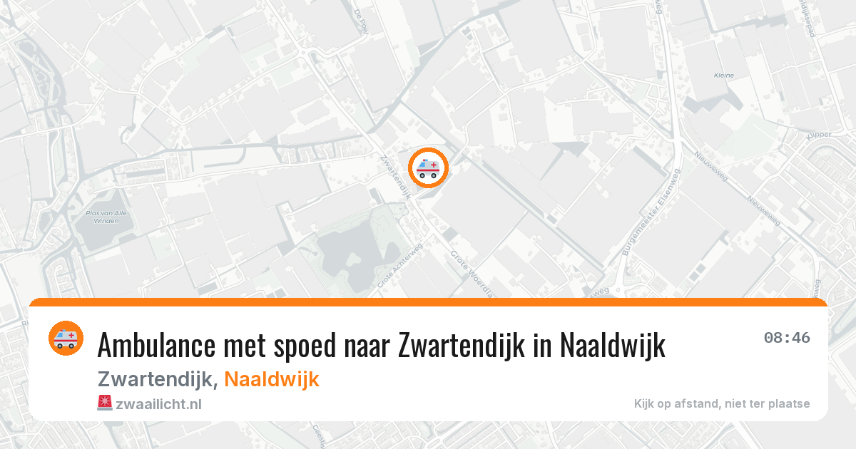Ambulance met spoed naar Zwartendijk in Naaldwijk — 31 jul 2026