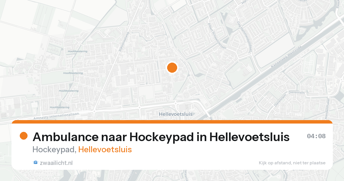 Ambulance naar Hockeypad in Hellevoetsluis — 29 mei 2026