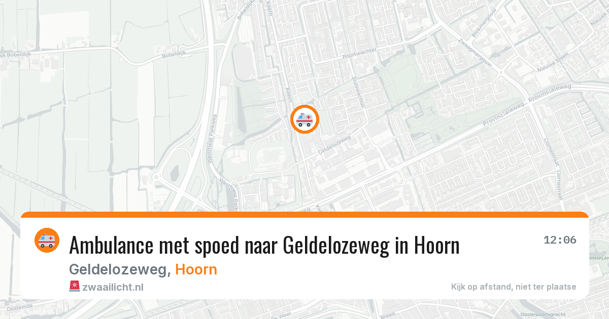 Ambulance met spoed naar Geldelozeweg in Hoorn — 10 aug 2026