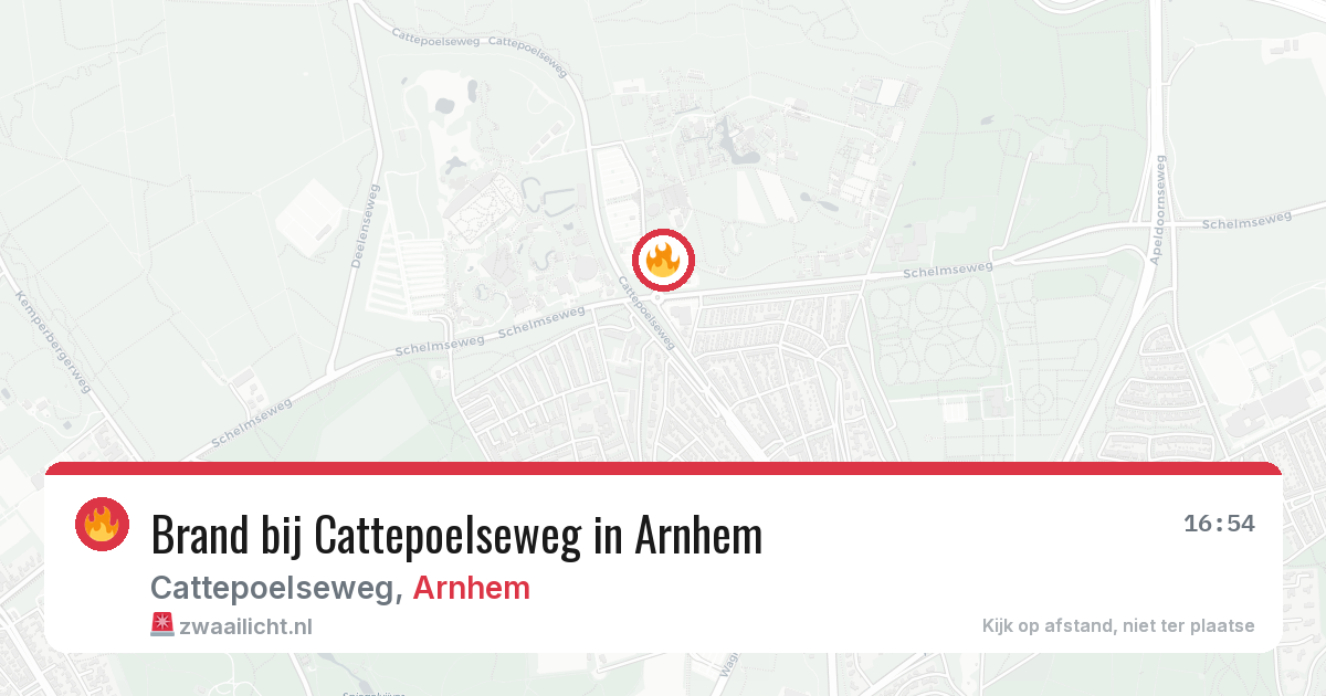 Brand bij Cattepoelseweg in Arnhem — 1 apr 2026