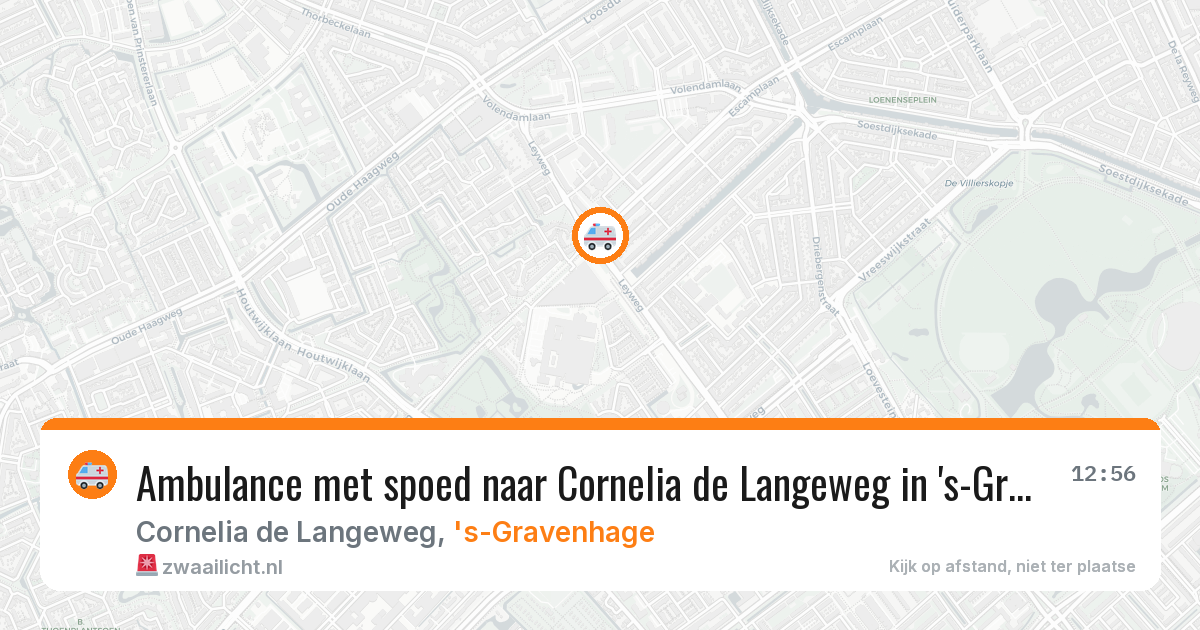 Ambulance met spoed naar Cornelia de Langeweg in 's-Gravenhage — 21 jun 2026